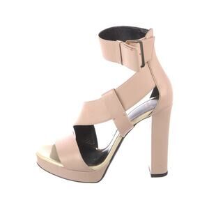 Lanvin Leather Platform Sandals Pink - 38